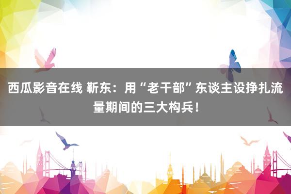 西瓜影音在线 靳东：用“老干部”东谈主设挣扎流量期间的三大构兵！