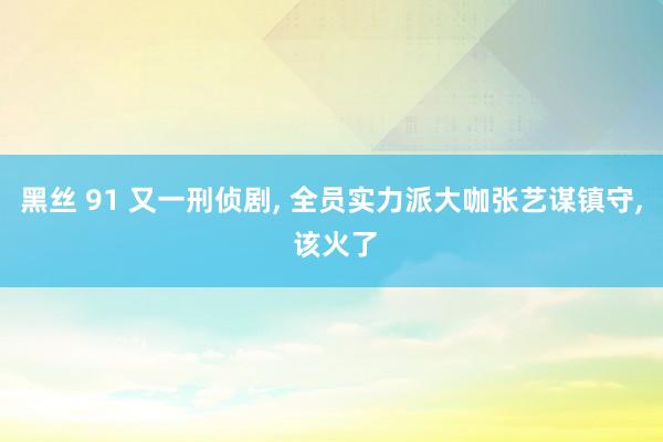 黑丝 91 又一刑侦剧， 全员实力派大咖张艺谋镇守， 该火了