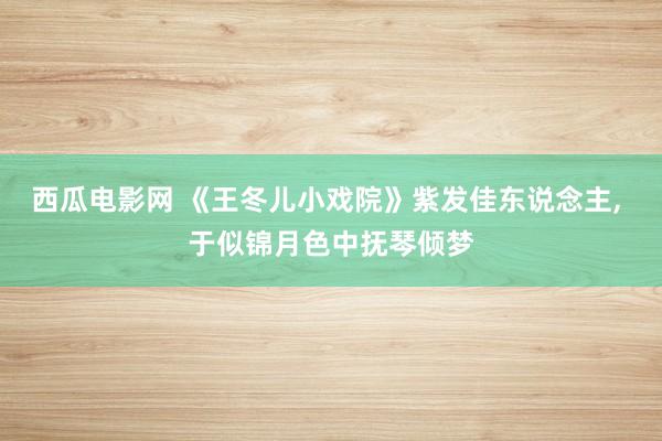 西瓜电影网 《王冬儿小戏院》紫发佳东说念主， 于似锦月色中抚琴倾梦